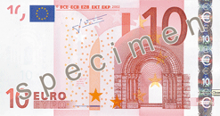 Anverso billete de 10 euros