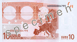 Reverso billete 10 euros