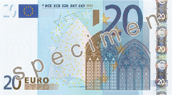 Anverso billete de 20 euros
