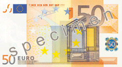 Anverso billete de 50 euros