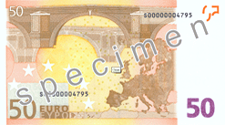 Reverso billete 50 euros