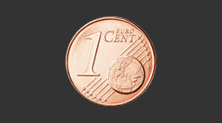 Cruz moneda de 1 céntimo