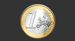 Cruz moneda de 1 euro