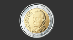 Cara moneda de 2 euros