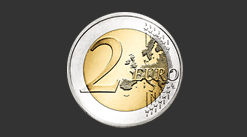Cruz moneda de 2 euros