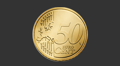 Cruz moneda de 50 céntimos