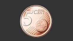 Cruz moneda de 5 céntimos