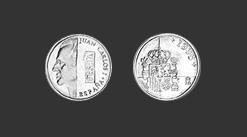 moneda de 1 peseta, cara y cruz