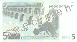 5 euros banknote first series