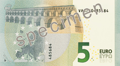Reverso 5 euros serie Europa
