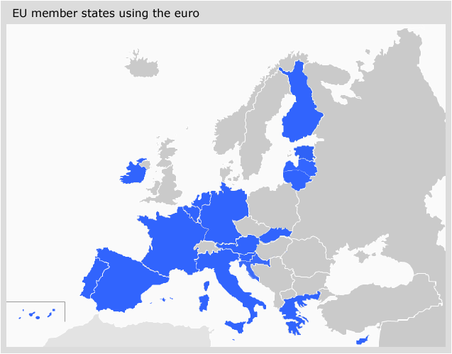 EU member states using the euro