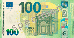 Anverso 100 euros serie Europa