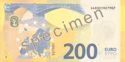 Billete de 200 euros serie Europa