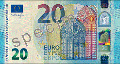 Anverso 20 euros serie Europa