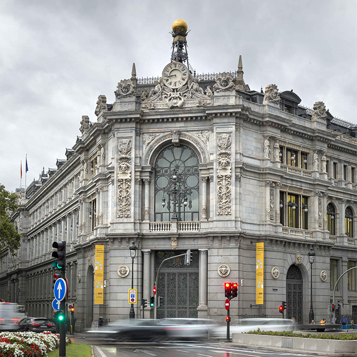 The main facade of the Madrid headquarters